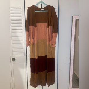 Forever 21 full length woven material cardigan